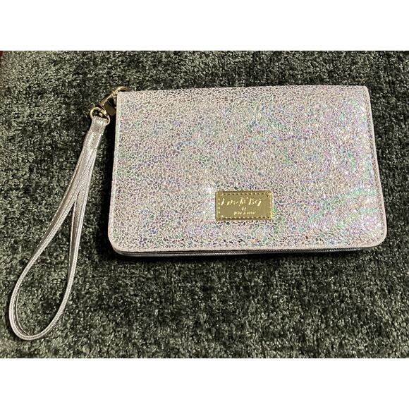 Betsey Johnson Handbags - Womens Betsey Johnson Wristlet Wallet Luv Betsey Removable Strap Iridescent